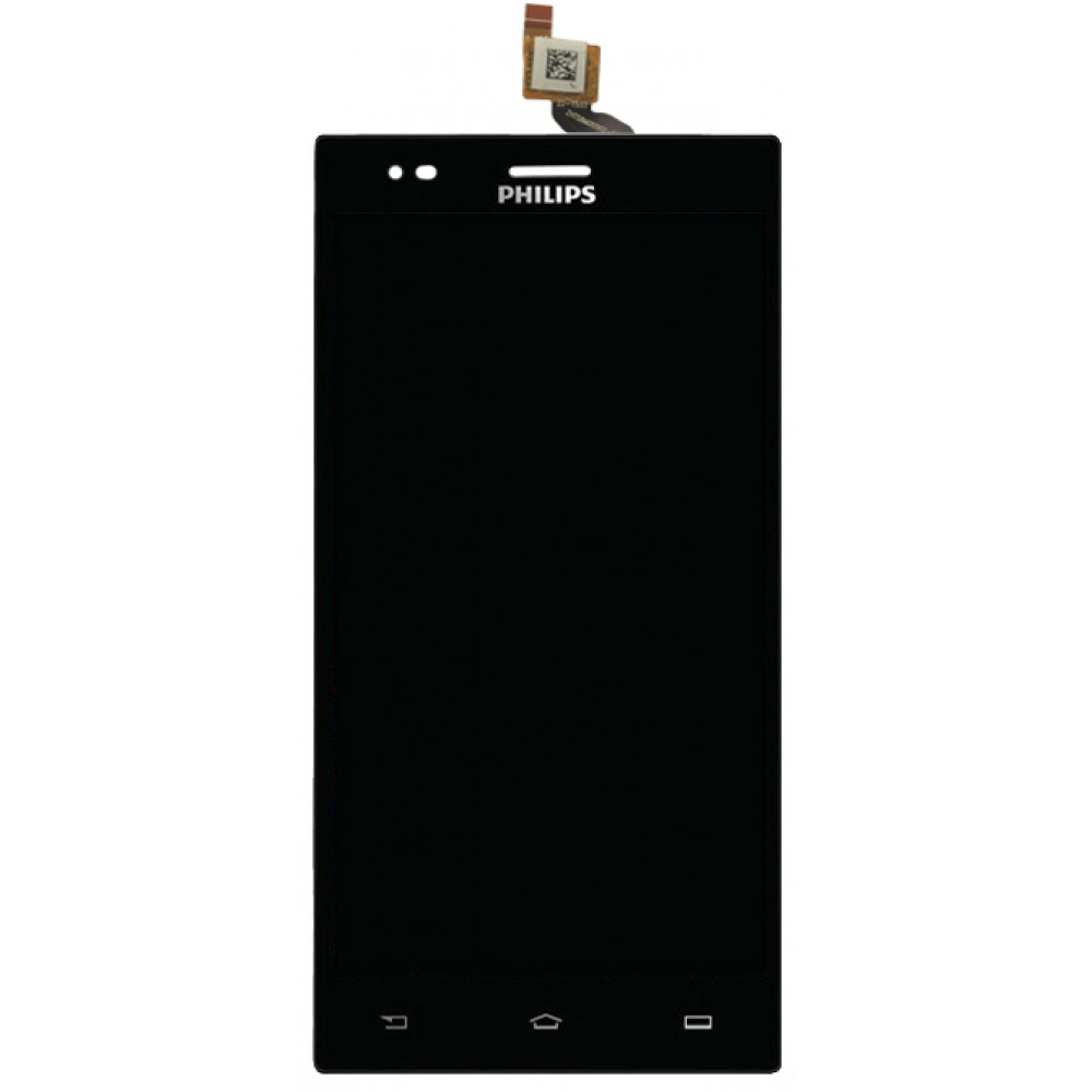 Дисплей для Philips Xenium S616 в сборе с тачскрином, черный