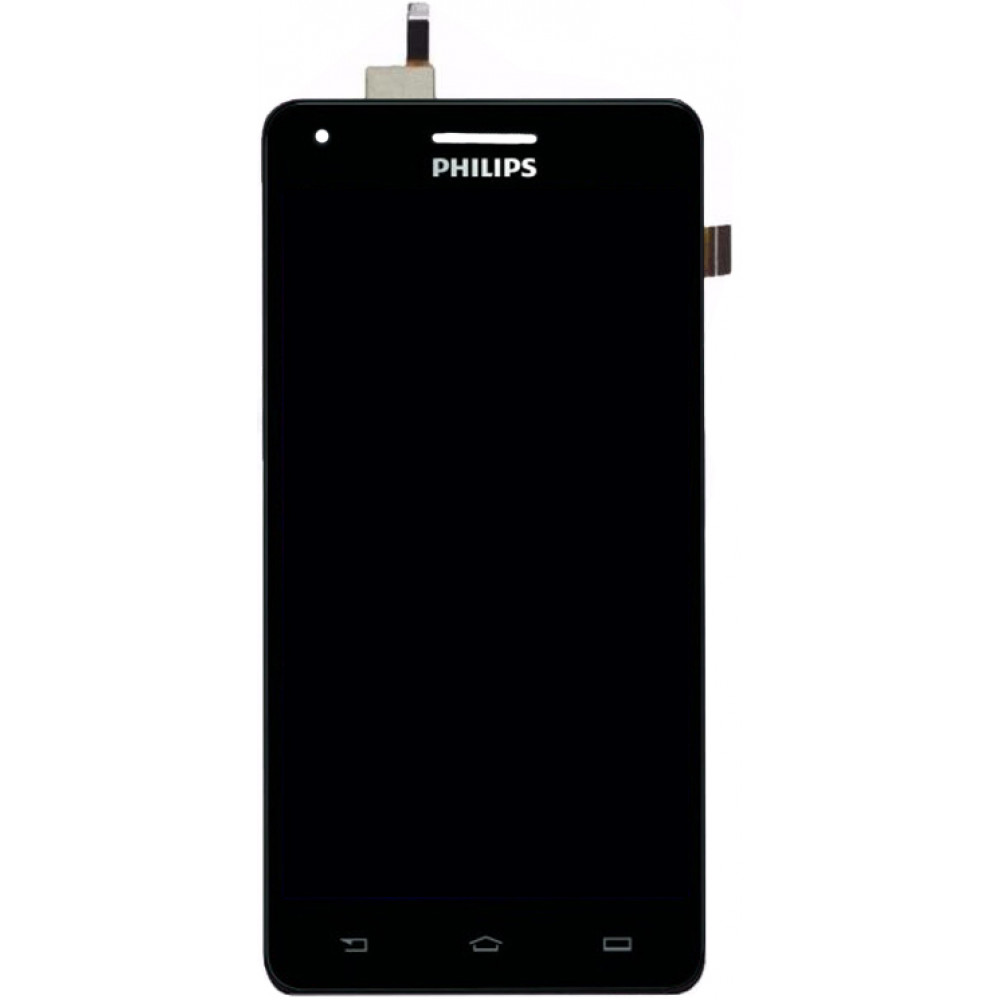 Дисплей для Philips Xenium V377 в сборе с тачскрином, черный