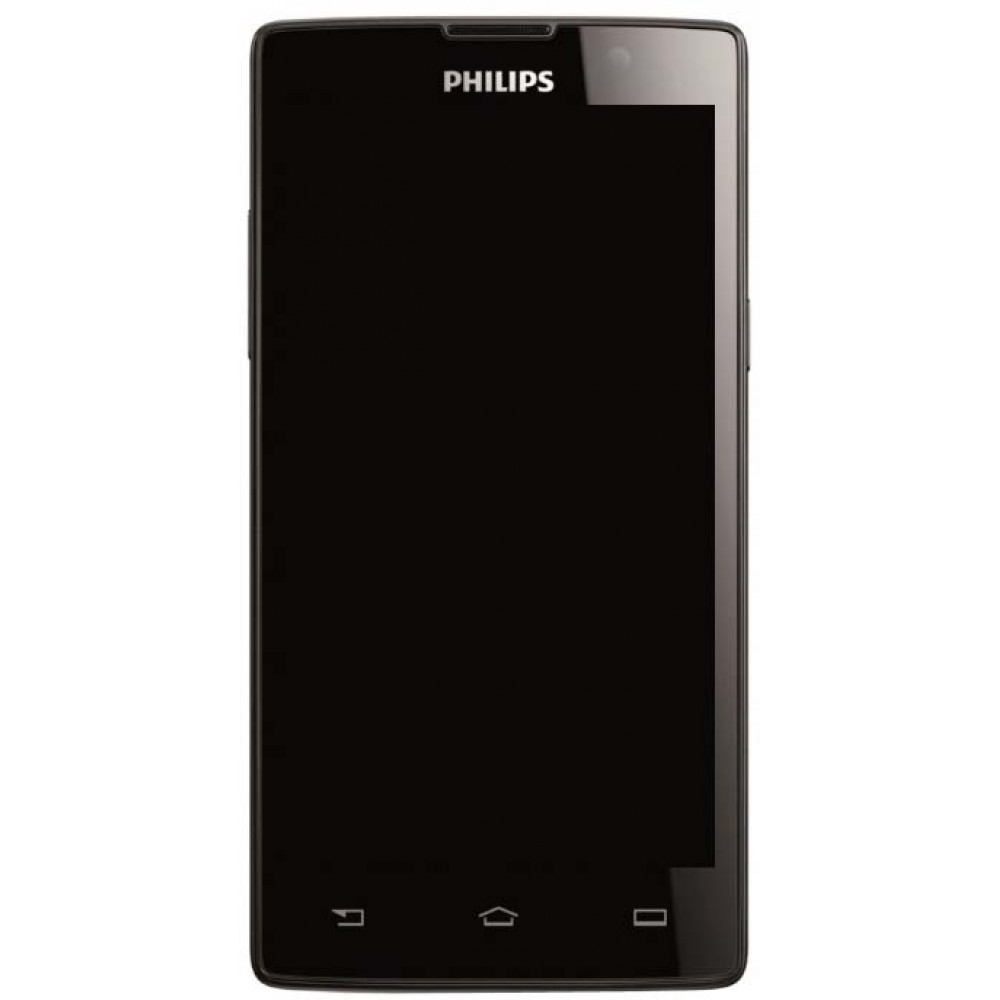 Дисплей для Philips Xenium W8510 в сборе с тачскрином и рамкой, черный