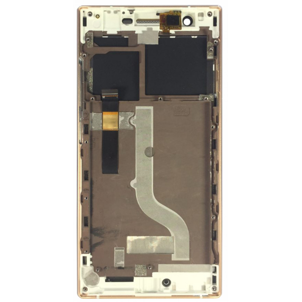 Дисплей для Philips Xenium X586 в сборе с тачскрином и рамкой, белый