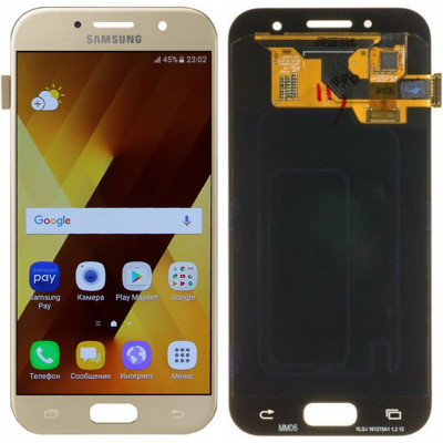 Дисплей для Samsung Galaxy A3 (A320F 2017) в сборе с тачскрином, золотой