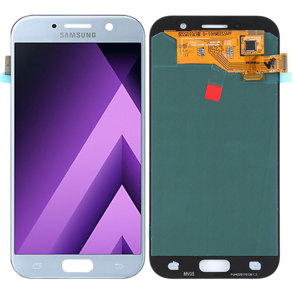 Дисплей для Samsung Galaxy A5 (A520 2017) в сборе с тачскрином, голубой