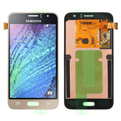 Дисплей для Samsung Galaxy J1 (J120 2016) в сборе с тачскрином, золотой