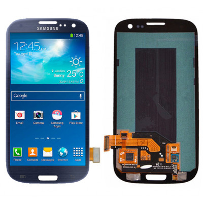 Дисплей для Samsung Galaxy S3 Duos (i9300 Neo/ i9301) в сборе с тачскрином, голубой