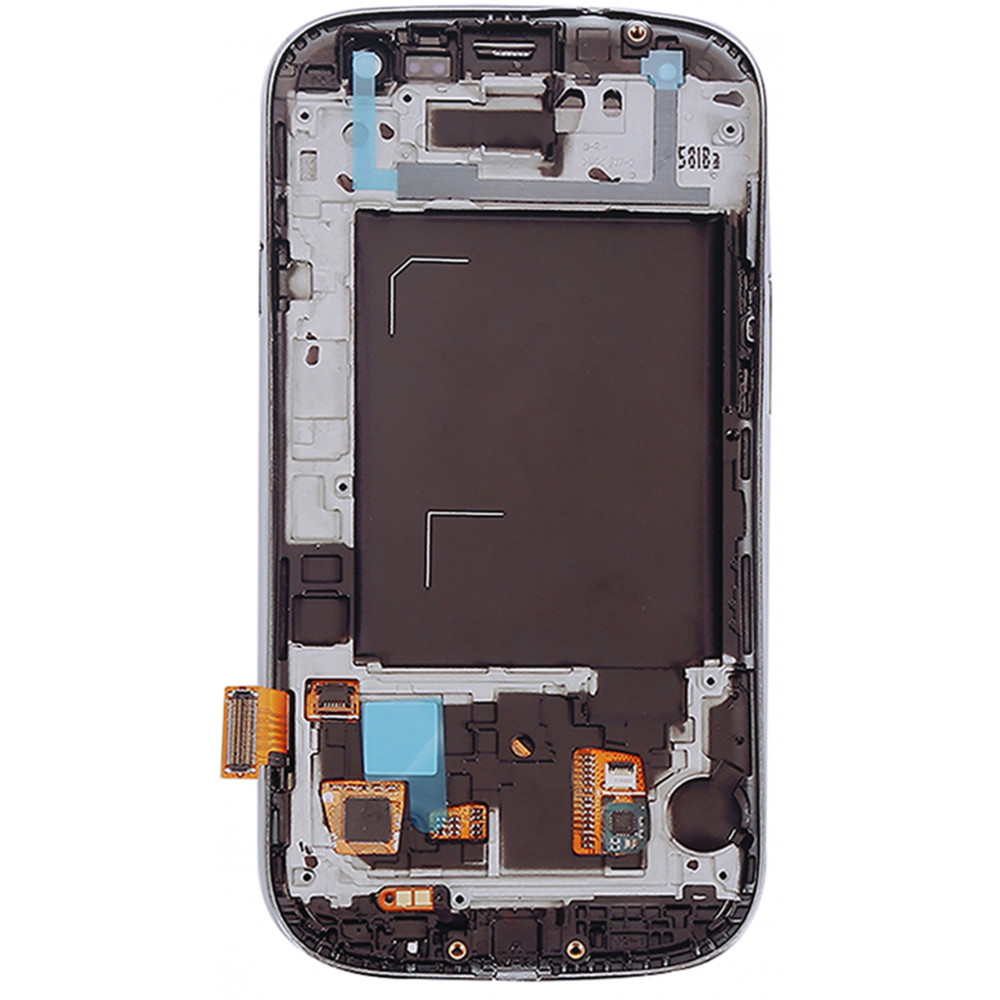 Дисплей для Samsung Galaxy S3 (GT-I9300) в сборе с тачскрином и рамкой, белый