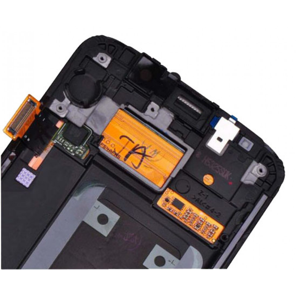 Дисплей для Samsung Galaxy S6 EDGE (G925F) в сборе с тачскрином и рамкой, черный