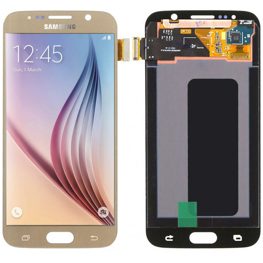 Дисплей для Samsung Galaxy S6 (G920F 2015) в сборе с тачскрином, золотой