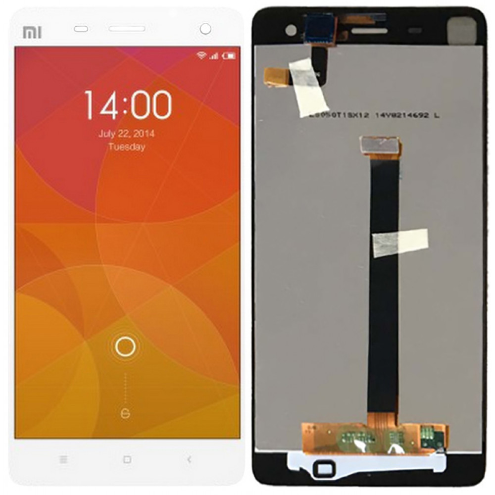 Дисплей для Xiaomi Mi4 в сборе с тачскрином, белый