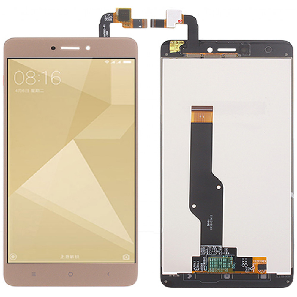 Дисплей для Xiaomi Redmi Note 4X в сборе с тачскрином, золотой