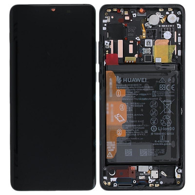 Дисплей для Huawei P30 Pro в сборе с тачскрином и рамкой, черный